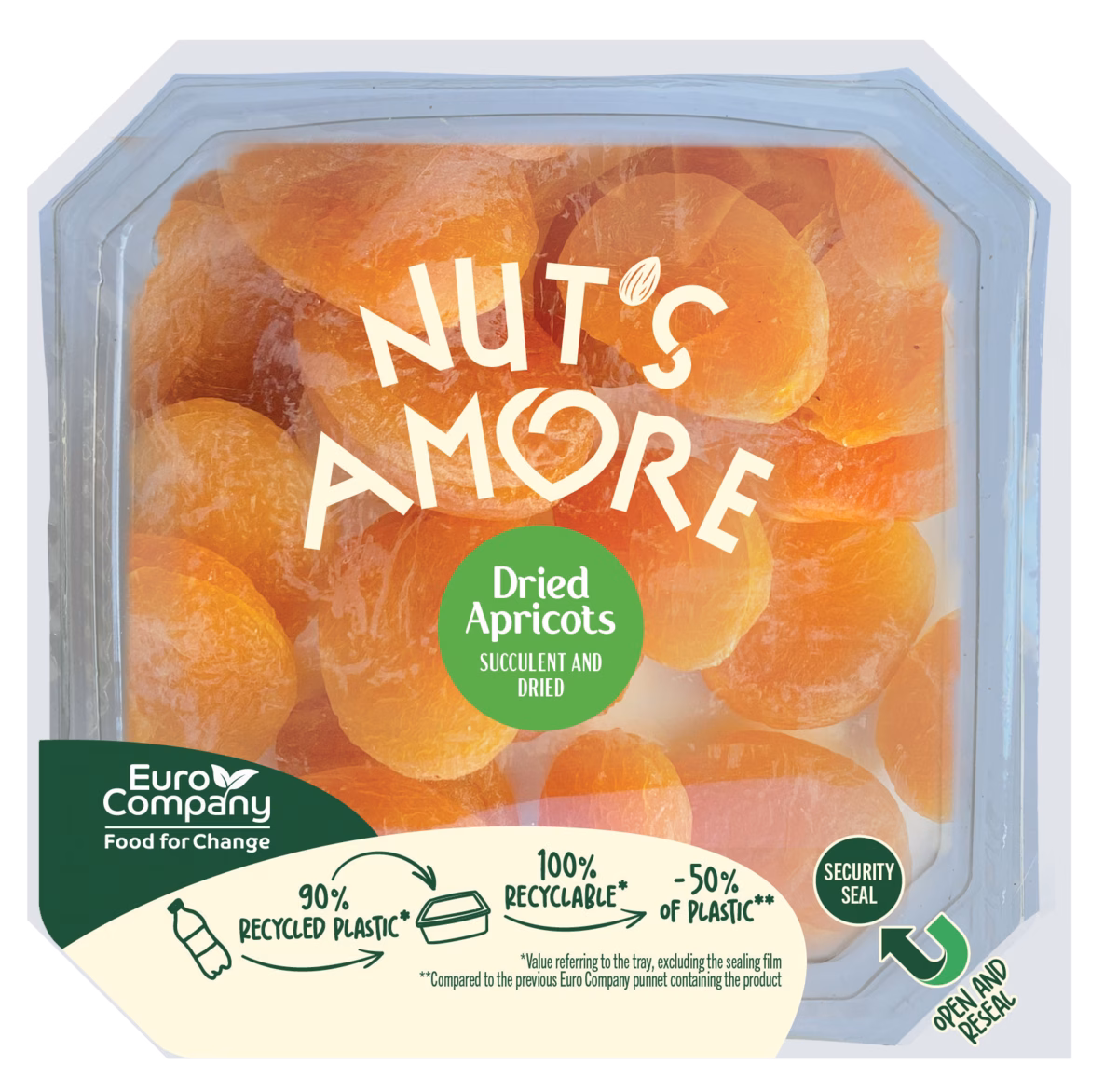 Container of Nut'samore Succulent and Dried Apricots.